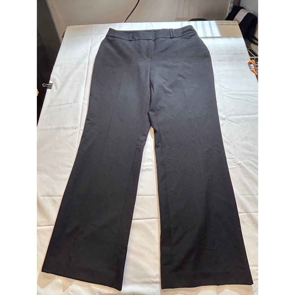 Alfani Womens Black Straight Leg Dress Pants Size 12 Professional Trousers
